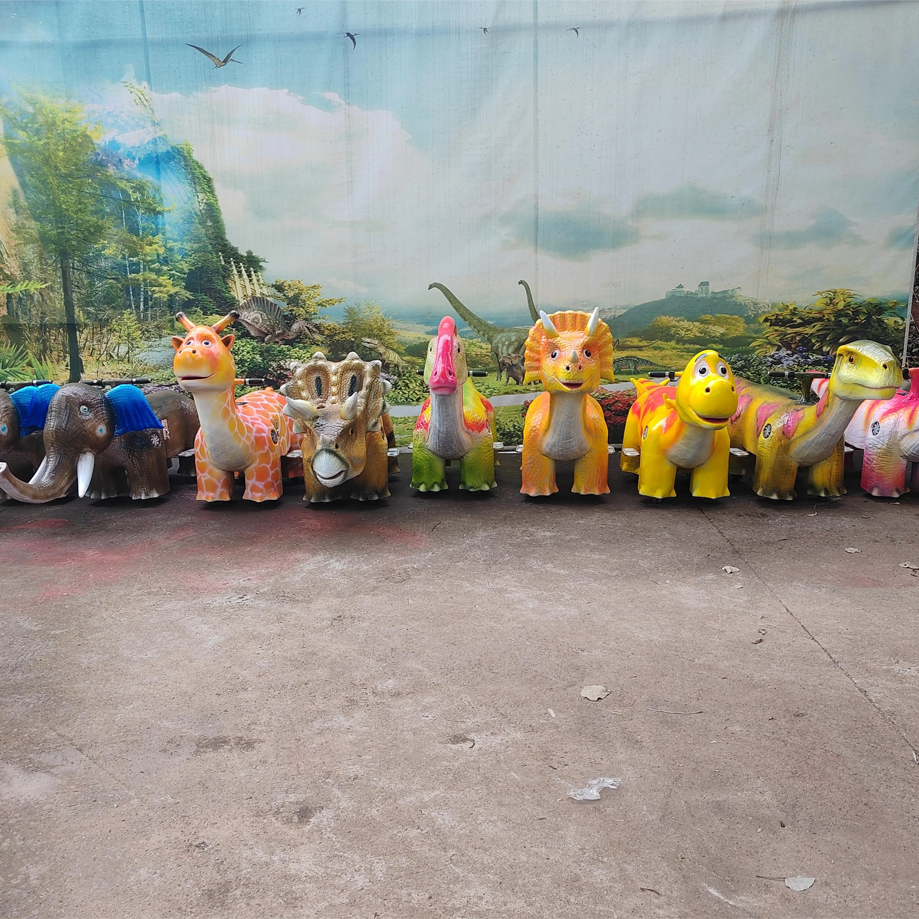Shopping Mall Most Popular Walking Electric Animal Animatronic Robot Dinosaur Ride