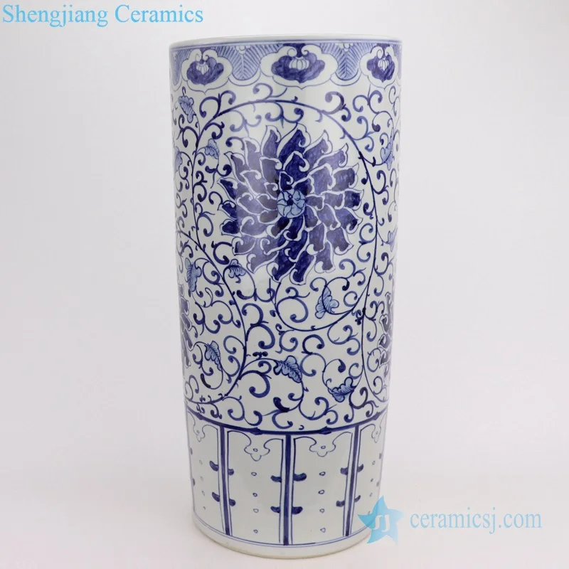 RZFH19-A/B/C ручная роспись белый синий фон картина керамическая подставка для зонтов