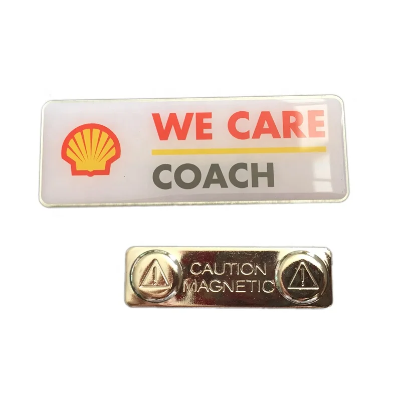 Office Employee Nameplates Soft Enamel Plaques Reusable Name Badge Plate Blank Metal with Safety Pin Customized Souvenir Europe