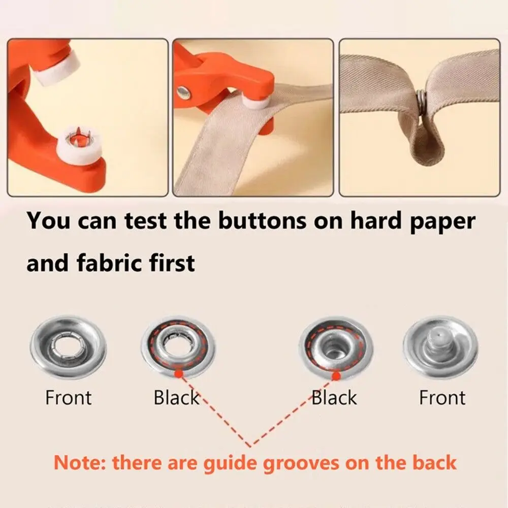 Set Of 50 Tool Press Studs Snap Fasteners Metal Sewing Metal Buttons Snaps Pliers Hand Pressure Pliers Tool for DIY Clothes