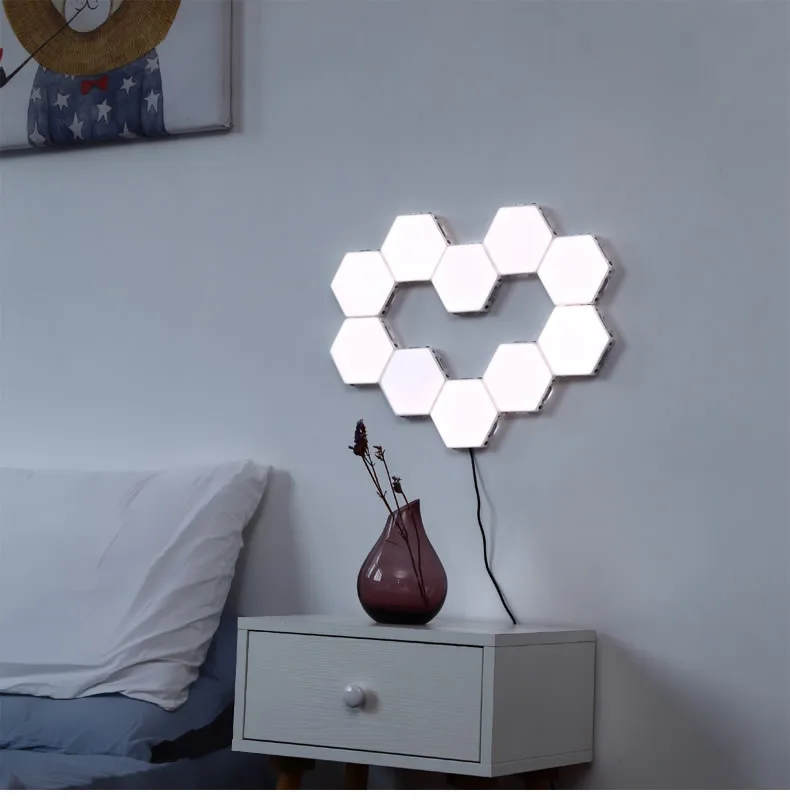Оптовая продажа с завода Индукционная ячеистая Квантовая Сборка DIY геометрия детский ночник