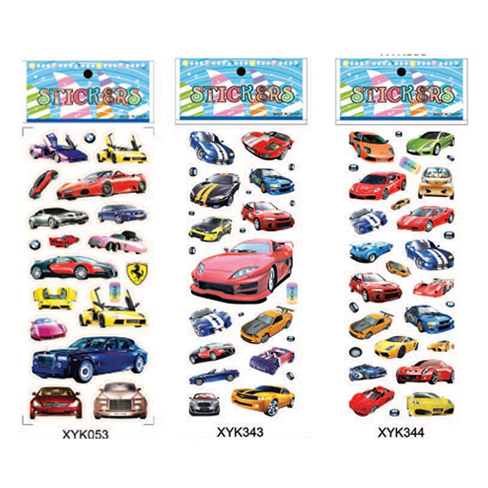 Customized Waterproof Decorative Stickers Car Motorcycle Airplane Car Traffic Tools Toys Stickers