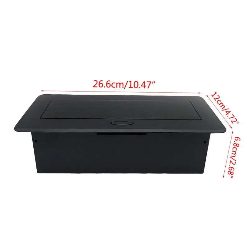 Multimedia Outlet Connection Box Desktop Pop-up 3 Power EU Plug Socket for Home