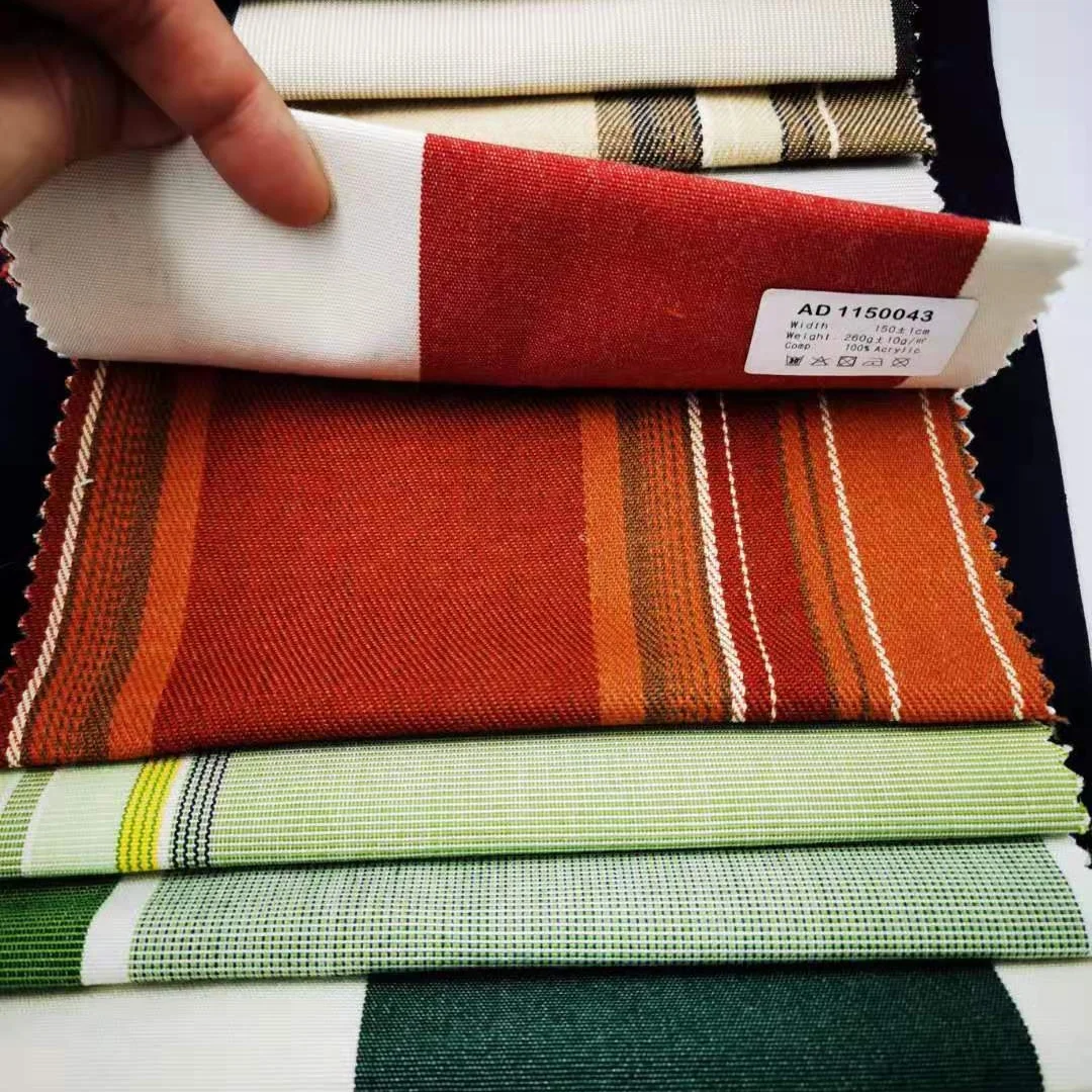 
5 years warranty 100% solution dyed acrylic yarn dyed stripe water proof sun proof outdoor sofa and cushion fabric 