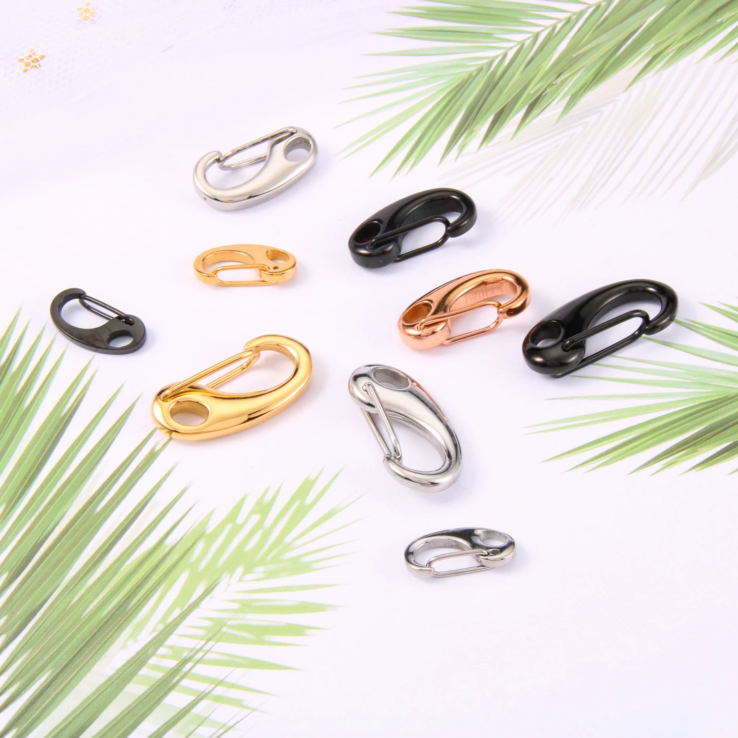 High Quality Fully Stocked Stainless Steel Gold Silver Accessories Snap Lock Lobster Clasps For DIY Jewelry Making