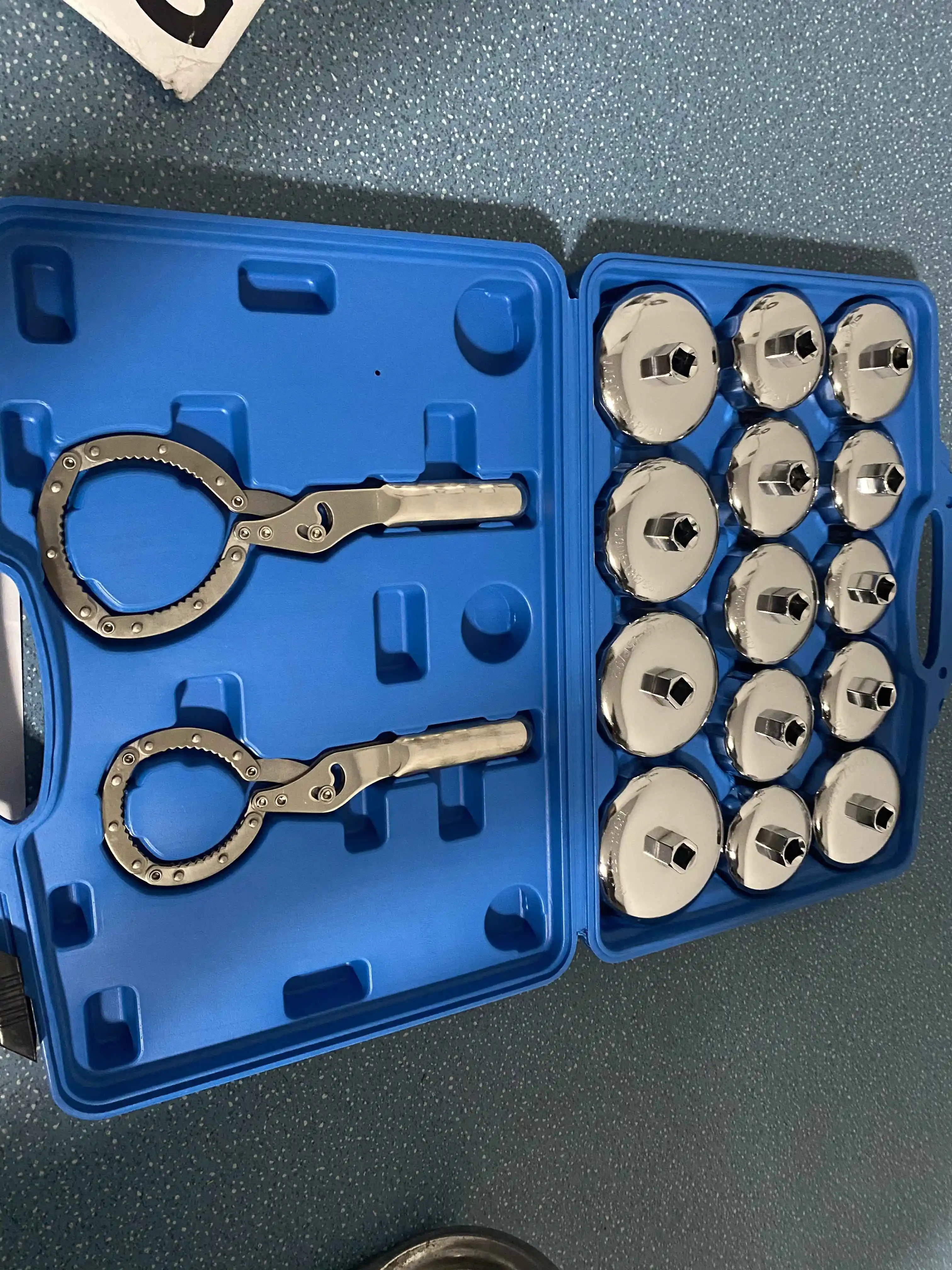 16 Pcs Metal  Adjustable Oil Filter Handcuff Wrench with Oil Filter Removal Tool Sets For Auto Repair