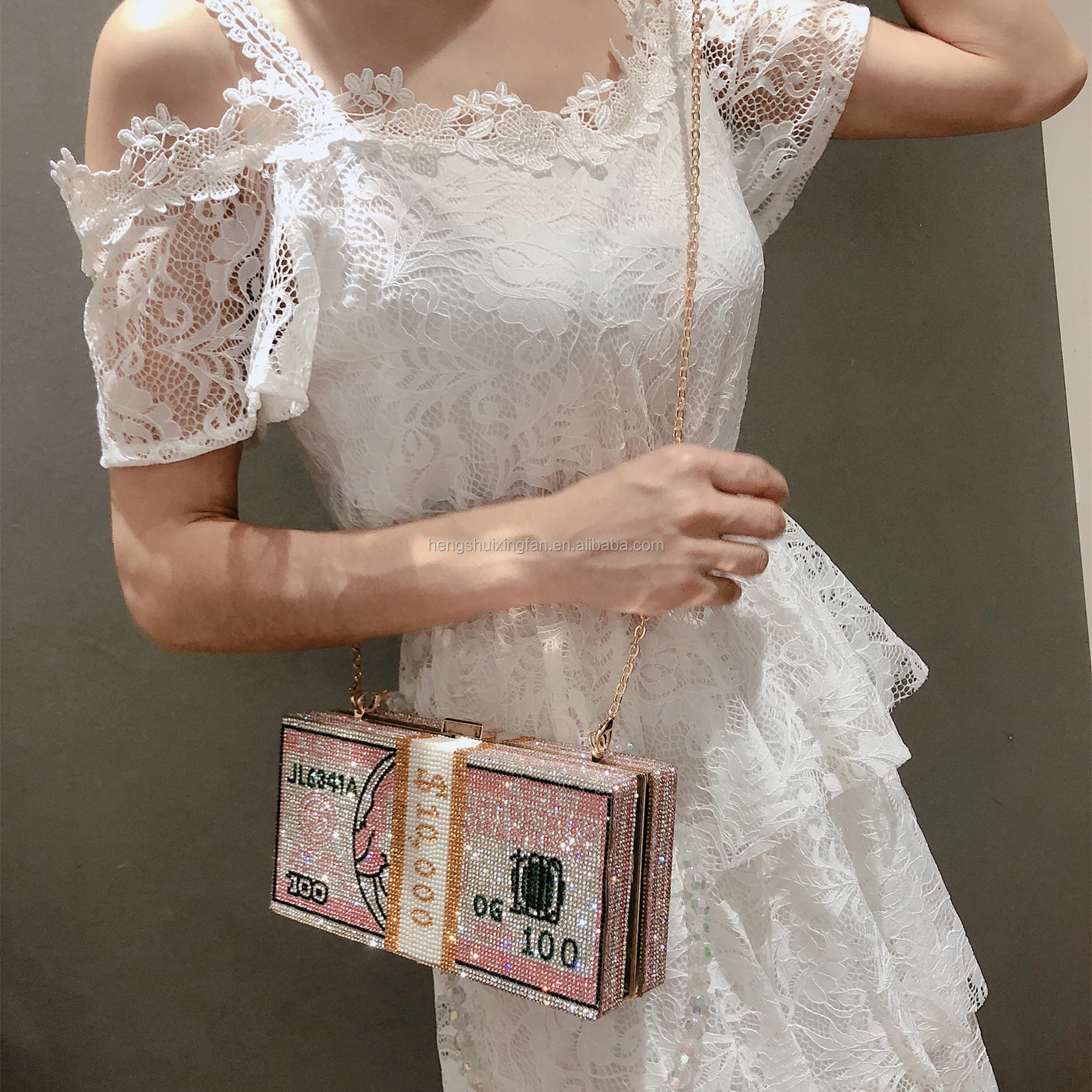 
2021 Fashion luxury dollar purses USD purses dollar bag 