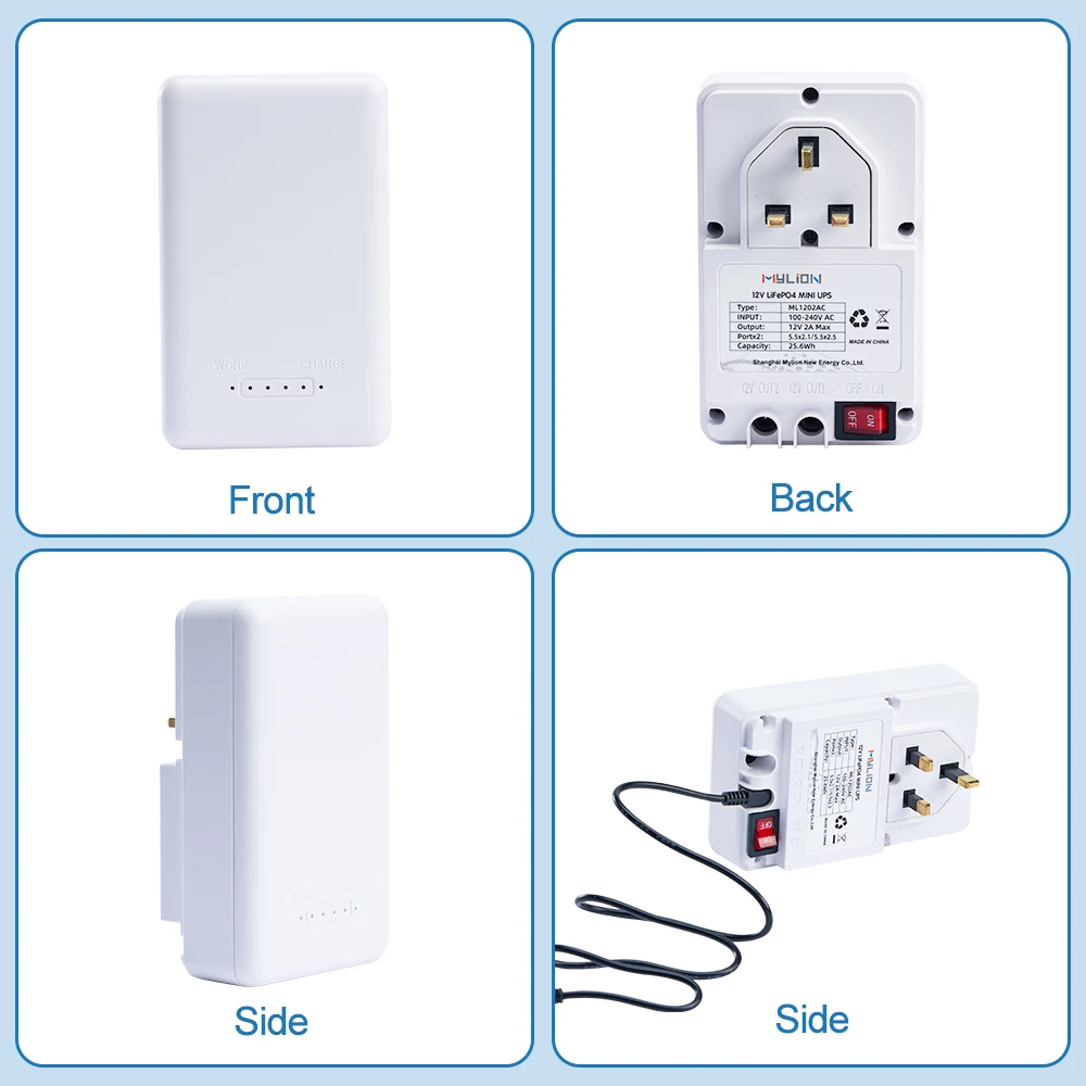 Mini UPS Battery Backup 8000mAh For WiFi Router Phone Camera 12V 2A LiFePO4 UPS Uninterrupted Power Supply With Multiple Outputs
