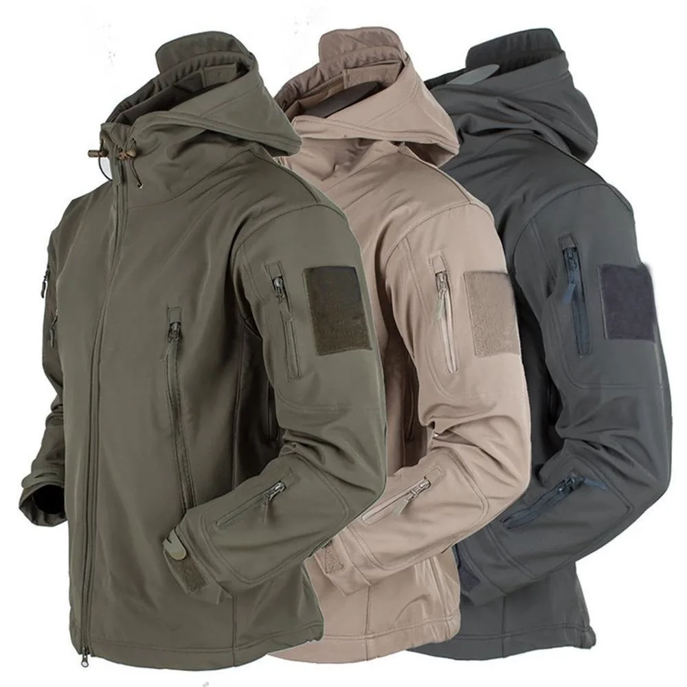 Outdoor Jacket Thick Warm man Winter Casual Jacket Male Multi-Pocket Men Coat Outdoor waterproof tactical jacket