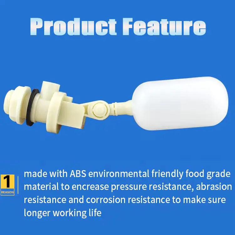 Professional DN15 float ball valve factory price plastic automatic toilet cistern water level control valve
