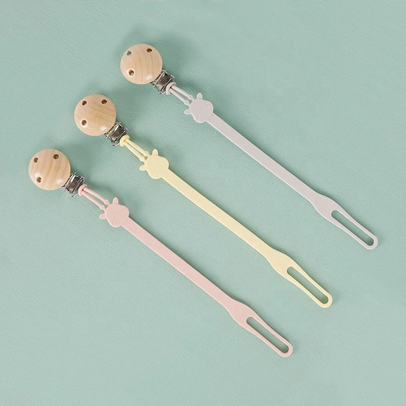 Silicone Pacifier Clips for Baby Boy Girl Universal Pacifier Holder Clips Fits Baby Pacifiers Teether Toys