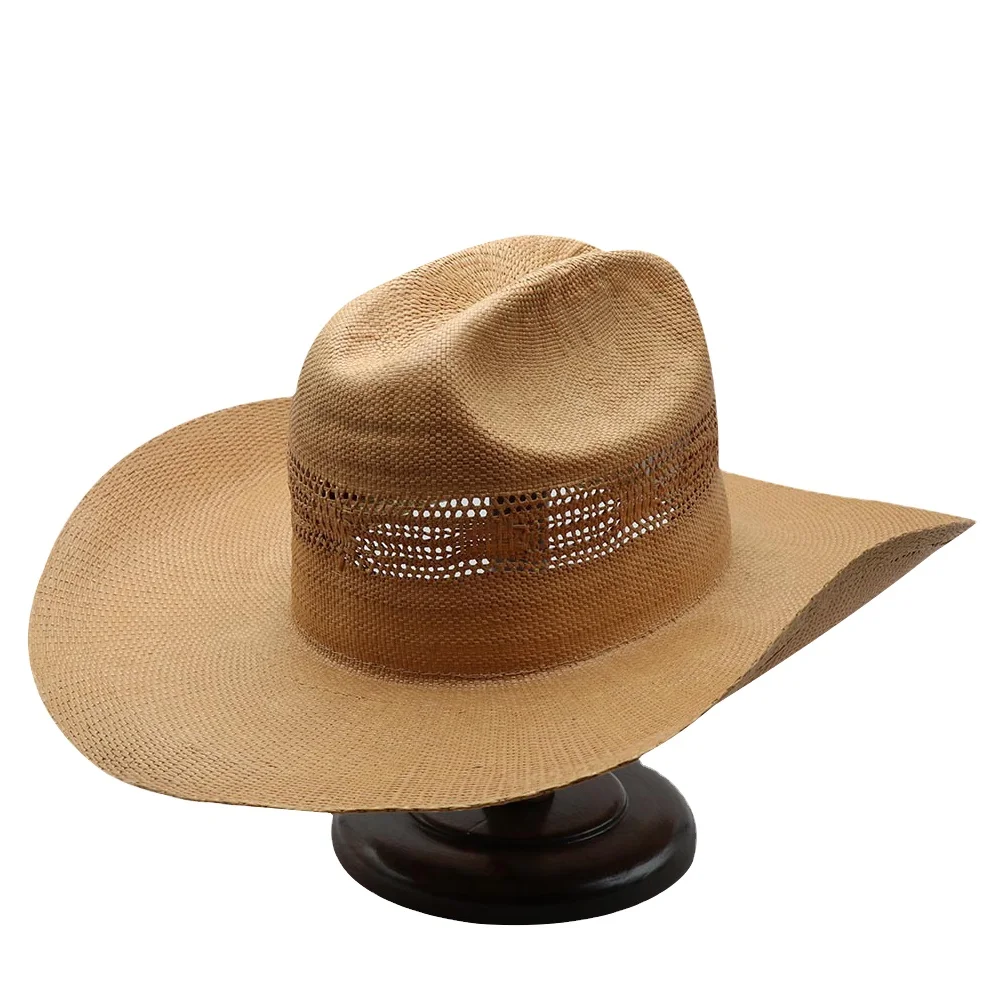 Summer Beach Straw Cowboy Hats Women Foldable Lady Adult Sun Protection Straw Cowboy Hat