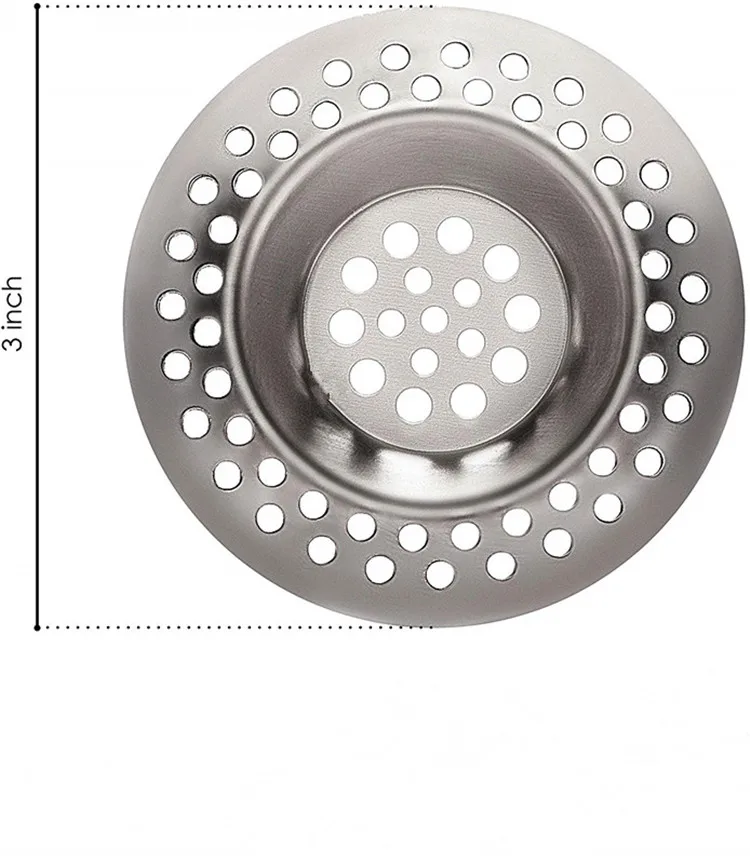 
Portable Steel Hair Catcher, Standard Strainer Drain Protector from Clog for Bathroom, Kitchen, Shower 