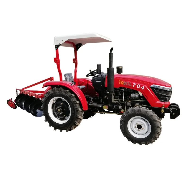70hp 4wd canopy model disc plough tractors best quality for sale