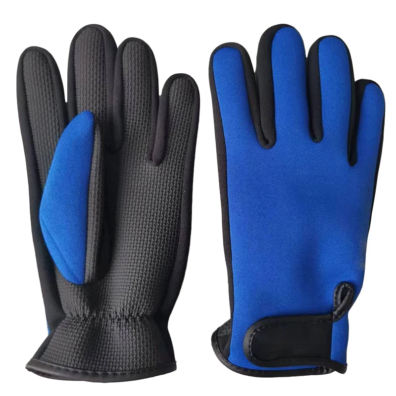 Custom 3mm 5mm Neoprene Swimming Hand Gloves Durable High Quality Blue Neoprene Swimming Gloves