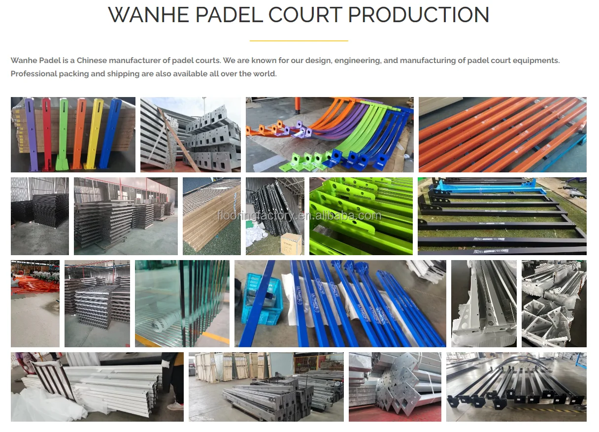 Wanhe Professional 200W LED Light Paddle Tennis Court High Quality Outdoor Application Made with Glass Steel-Direct from Factory