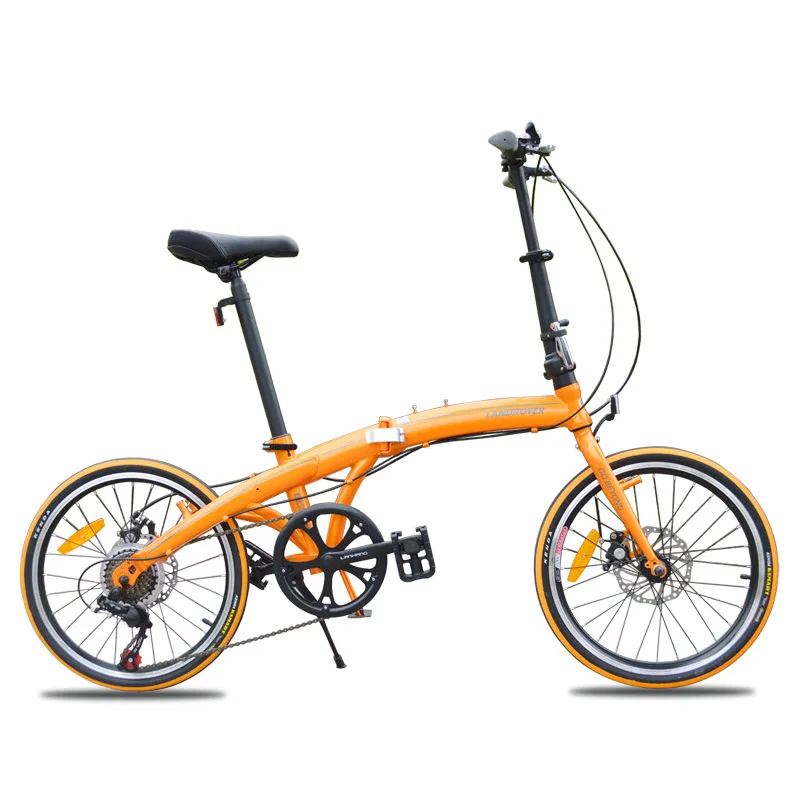 Ultralight Folding Bike 20 inch 7 speed Front and Back Disc Brake Portable Mini Bicycle Road Adult