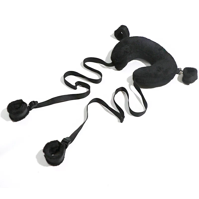 SM Sex Bed Bound Legs Pillow with Flirting Handcuff Adult Sex Toys for Couples Bound Props for Enhancing Sexual Experience