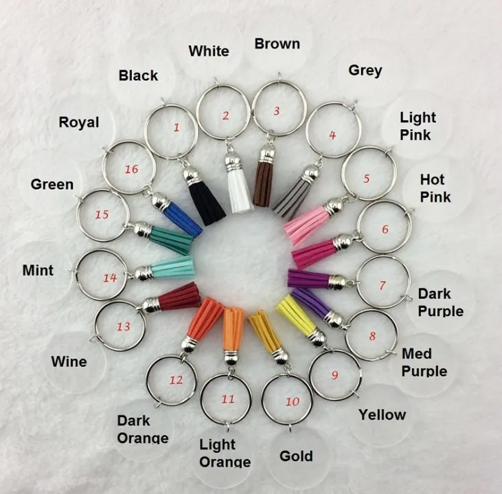 Acrylic Keychain Blanks Tassel Set Including Clear Hexagon Acrylic Discs Key Rings with Chain