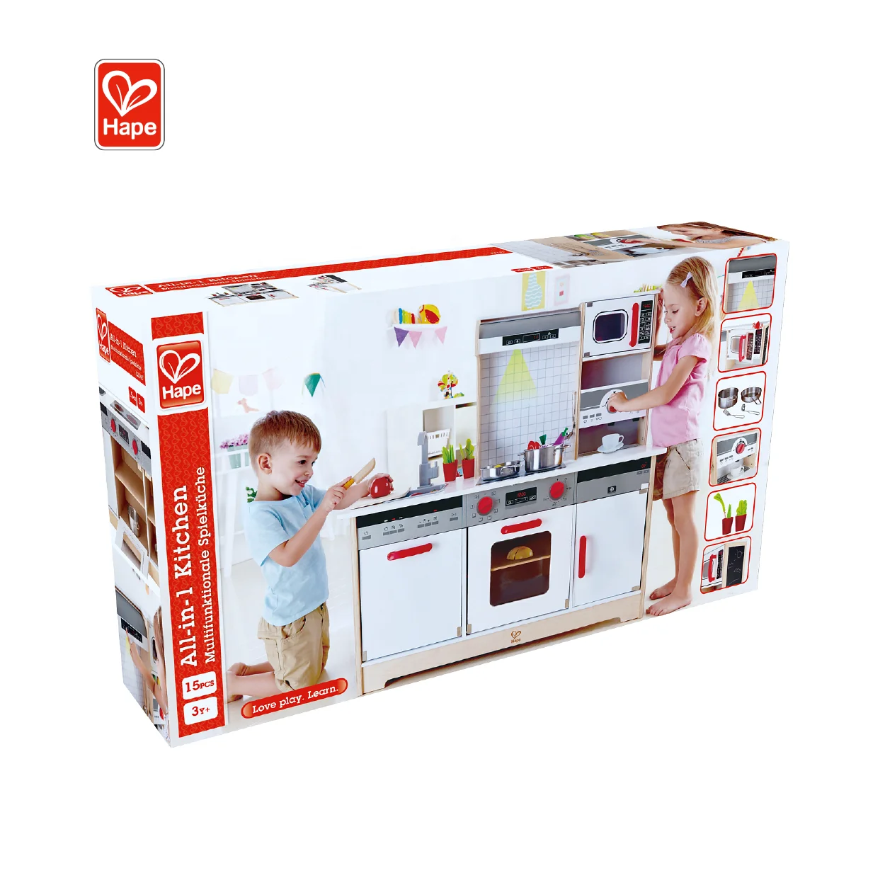 Hape Kids Wooden Kitchen Cutting Cooking Set Toy Pretend Play For Girls