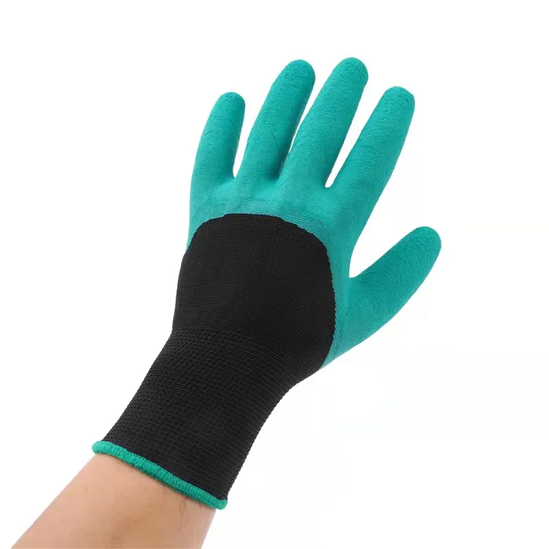 4 Claws Wholesales Waterproof Gardeners Digging Planting Home Tools Latex Palm Coated Garden Gloves