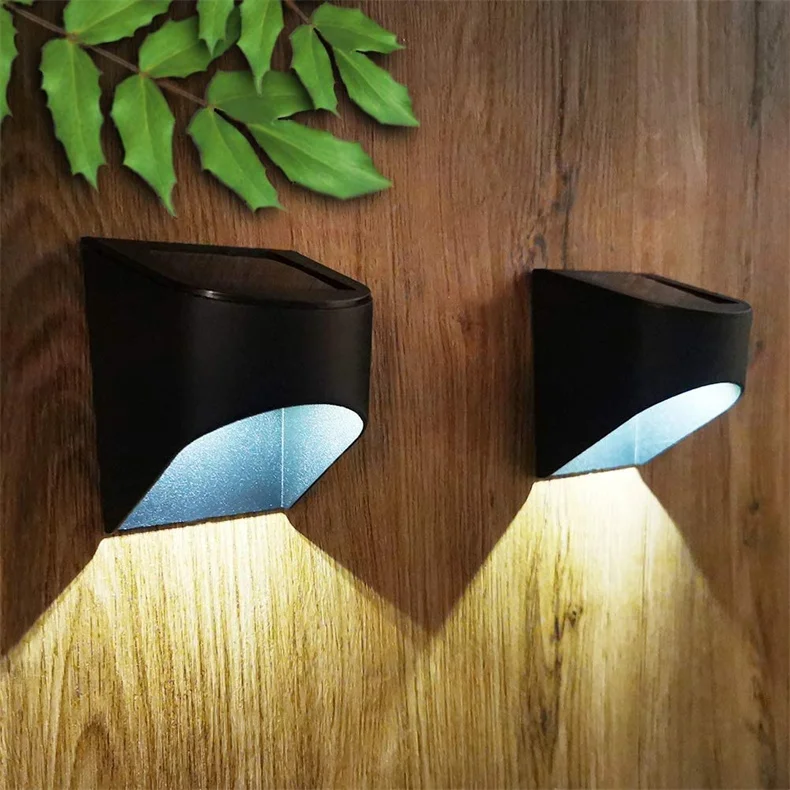 Besen Outdoor Back Yard LED Light Fence Post Light Globe Gutter Lamp Fence, Solar Wall Lighting Fence