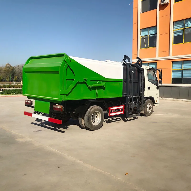 Good sealing performance of domestic waste transfer vehicle, Foton m3 bucket hanging garbage truck