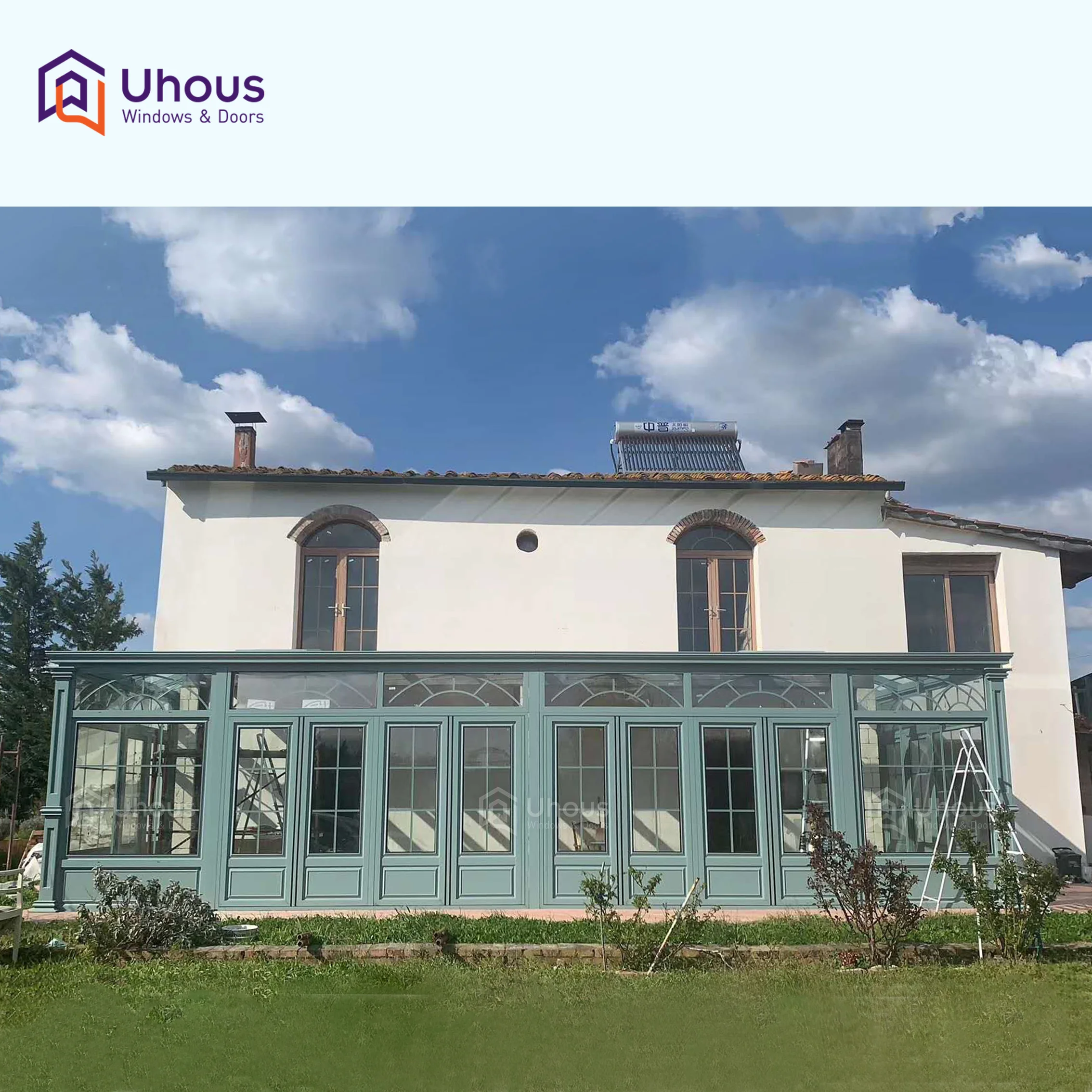 Индивидуальные Летний сад lowe стеклянный дом алюминиевая рама солярий двойное закаленное стекло застекленные террасы