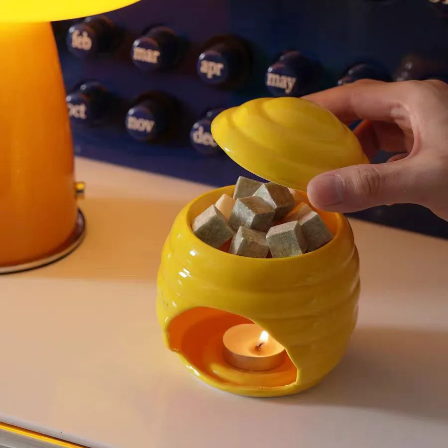 Wholesale Bee Nest tea light Ceramic wax burner incense burner oil burner