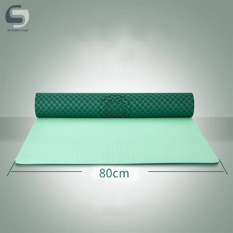LU1047 Widened TPE Yoga Mat 80cm Double Thick Anti-tear High Elastic Fitness Gymnastics Dance Jump Rope