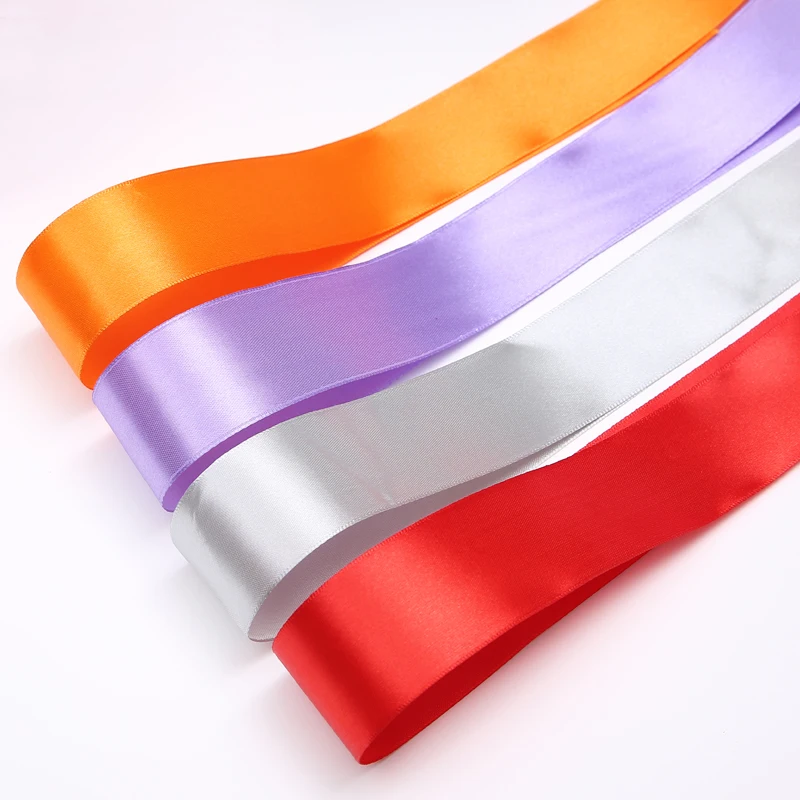 Fashion Solid Color Silk Pearl Shiny Surface Gift Wrapping Decoration Soft Ribbon