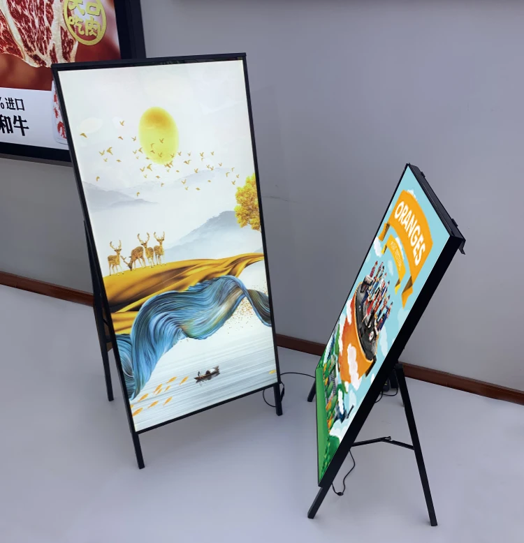 Single side Sidewalk Yard Sign Holder Metal A Frame Sidewalk Sign