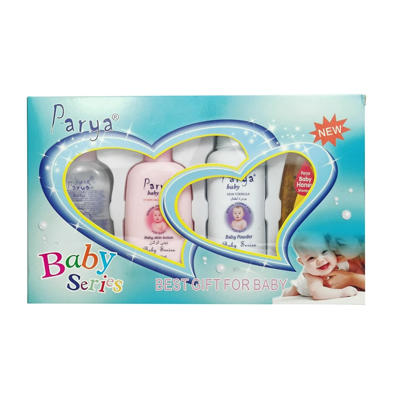 Parya Baby 4 предмета ежедневная ванна питательный шампунь для кожи и масло подарочный набор новорожденных Eco