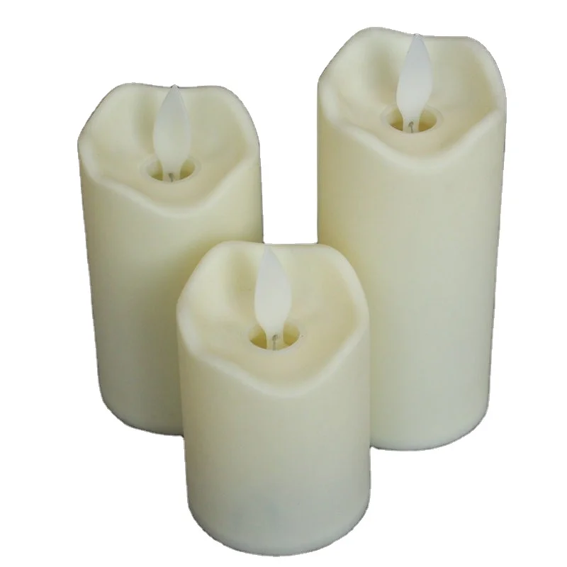 Dancing Flame Battery Operated Flickering Electric Flameless LED votive Pillar Candles