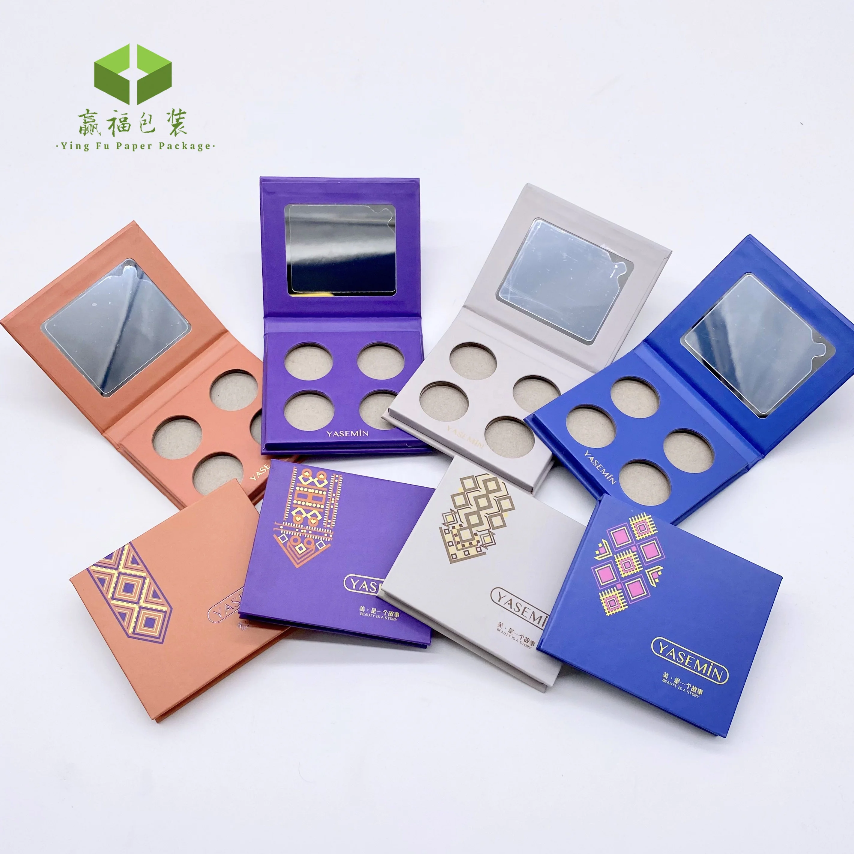 Hot Sale Paper cardboard Palette Empty custom 9 pan 48 Eyeshadow Packaging eyeshadow palette