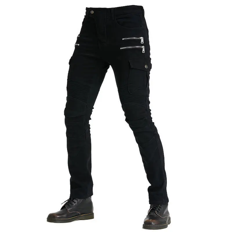 Custom Anti-drop Detachable Hip protector moto pant riding motorbike jeans faded blue Motorcycle Riding Jeans Pants
