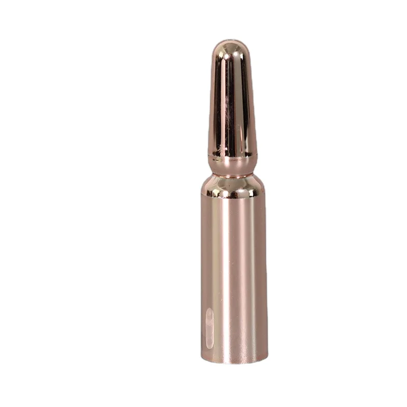 Wholesale Round Mini Plastic PETG Rose Gold Ampoule Cosmetic Bottles With PP Backseat Pharmaceutical Medical Ampoule Bottle