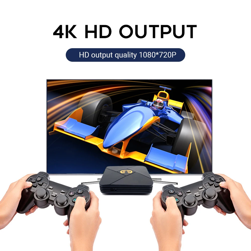 Custom 2.4 G Padora Gamebox 4K HD Android TV Magic XS 5600 Retro Game Box 3D Arcade Games Machine for GBA N64