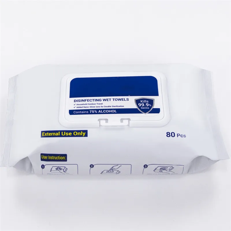 Oem odm non woven fabric disposal wet antiseptic wipe for wet wipes