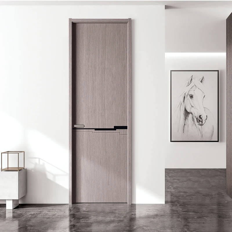 Bowdeu Factory melamine skin wood doors fancy wood door design modern solid wood bedroom door design melamine mdf