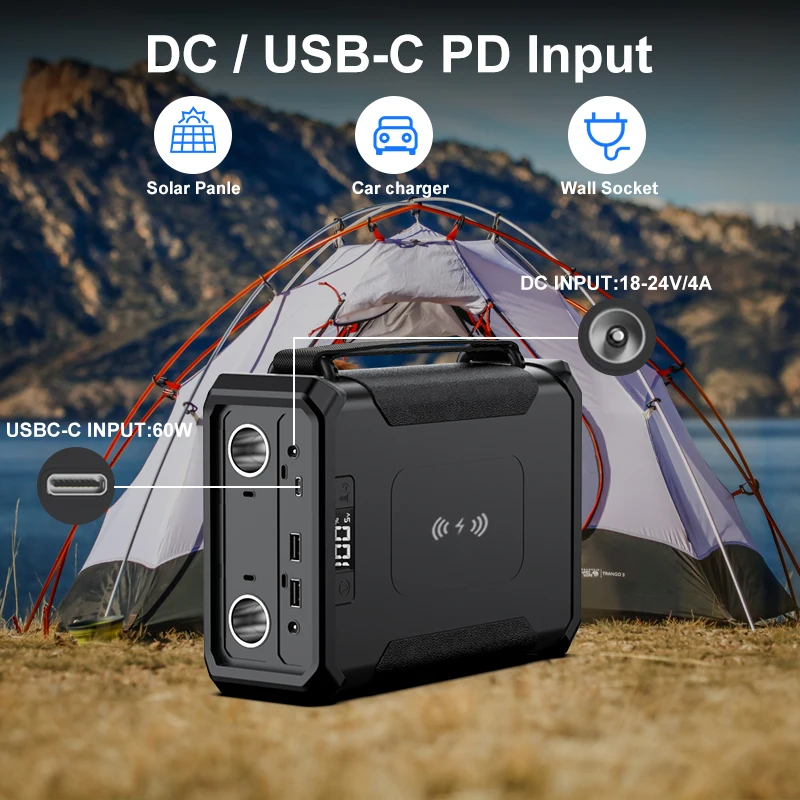 Solar Powerbanky Powerpack For Drone/12V Coffee Maker/Sinking Pump/Electric Blanket/Outdoor Heating Pad Portable Power Station