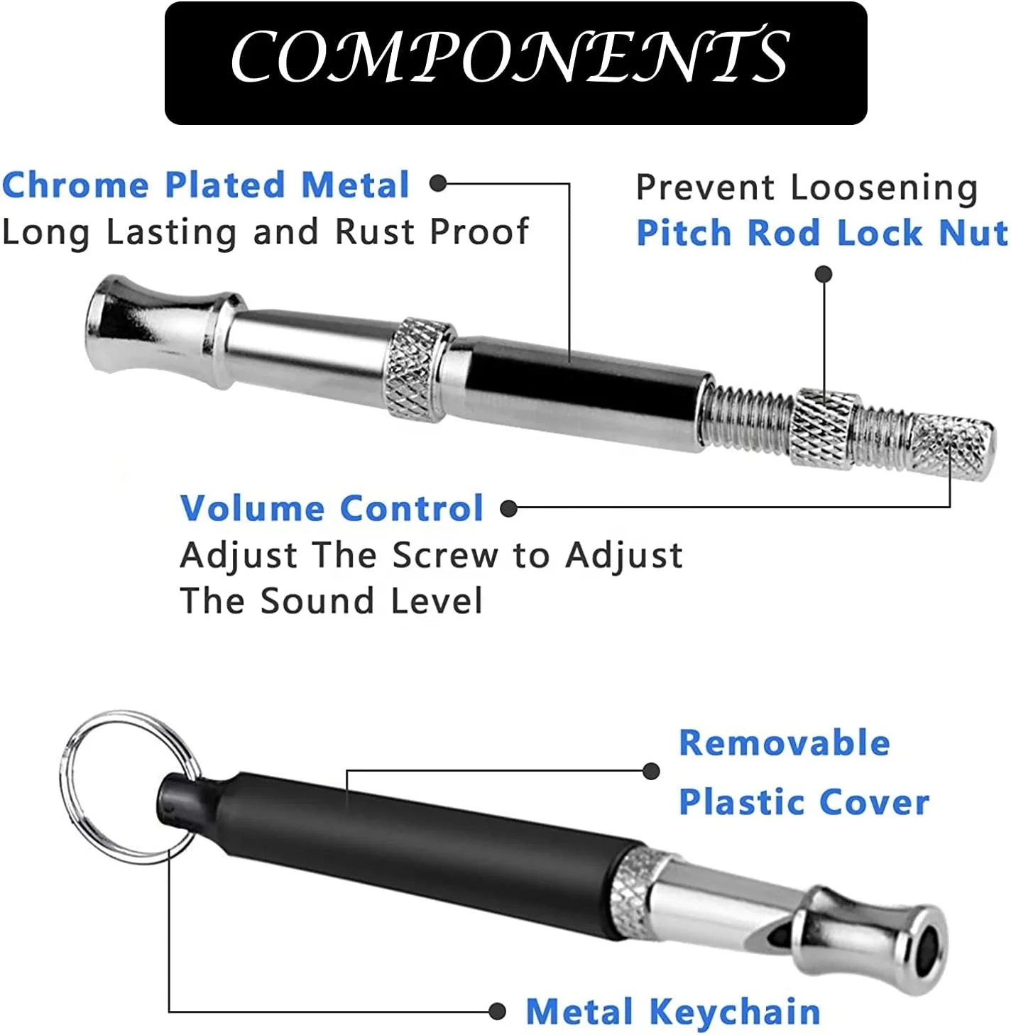 Dog Whistle correction pet dog training clicker whistle ultrasonic stainless steel buffalo horn stag stop barking dog whistle