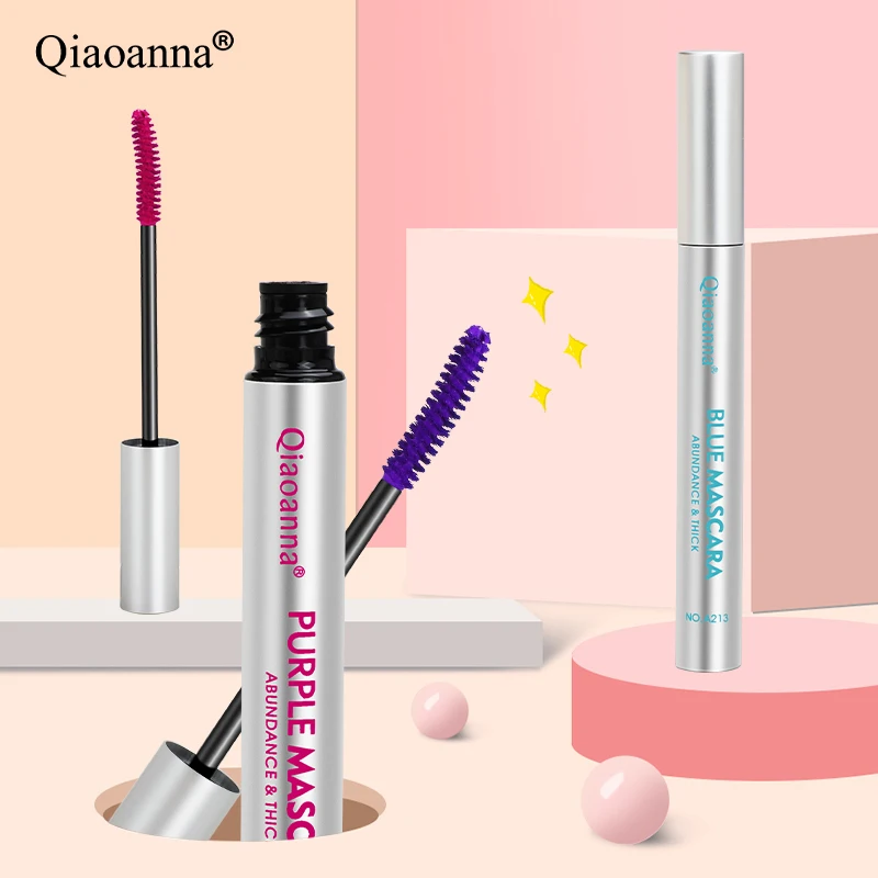 Тушь для ресниц Qiaoanna водостойкая 4D с цветным объемом и шелковым волокном фирменная торговая марка оптовая продажа