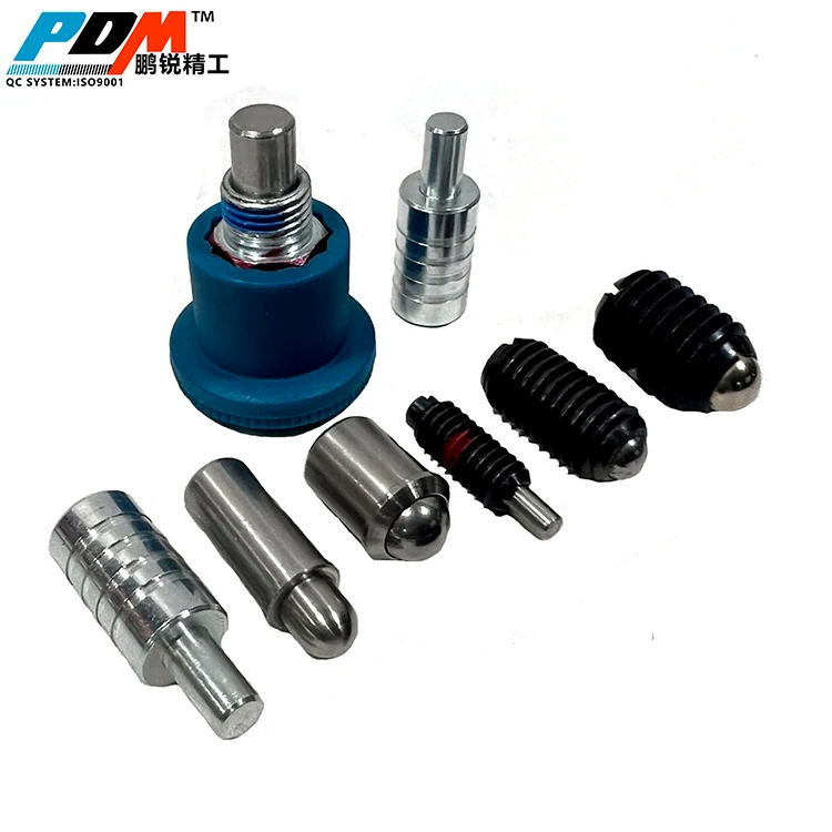 Smooth plastic body stainless steel press fit hex spring loaded threaded indexing ball plunger