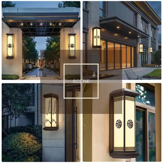 JSJ-BD-P1-M flat cover LED solar wall lamp IP65 outdoor Chinese waterproof wall lamp   Garden Lights for Outdoor Use