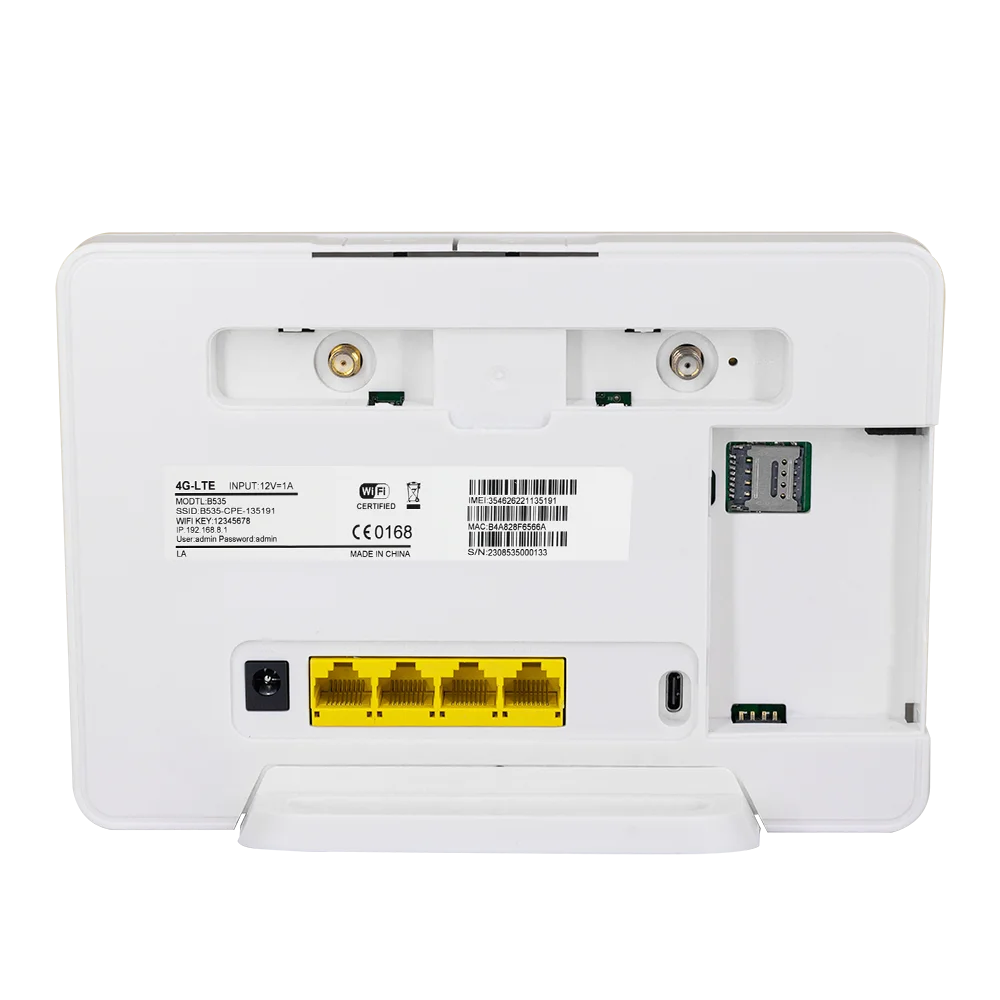 Lallinge HMQ774 горячая Распродажа B535 Type-C порт 4g беспроводной маршрутизатор Lte Cpe Wifi модем с антеннами