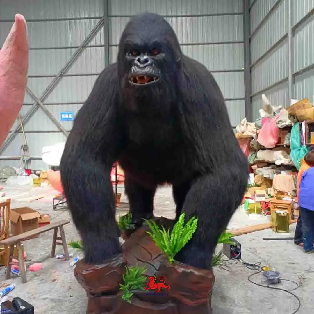 animatronic life size realistic large animal gorilla  model