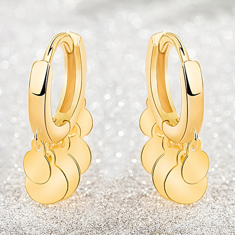 Wholesale rose gold filled jewelry 18k gold hoop earrings for women