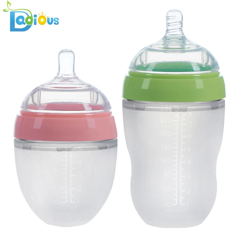 2019 Hot Sale BPA Free Silicone Baby Feeding Bottle