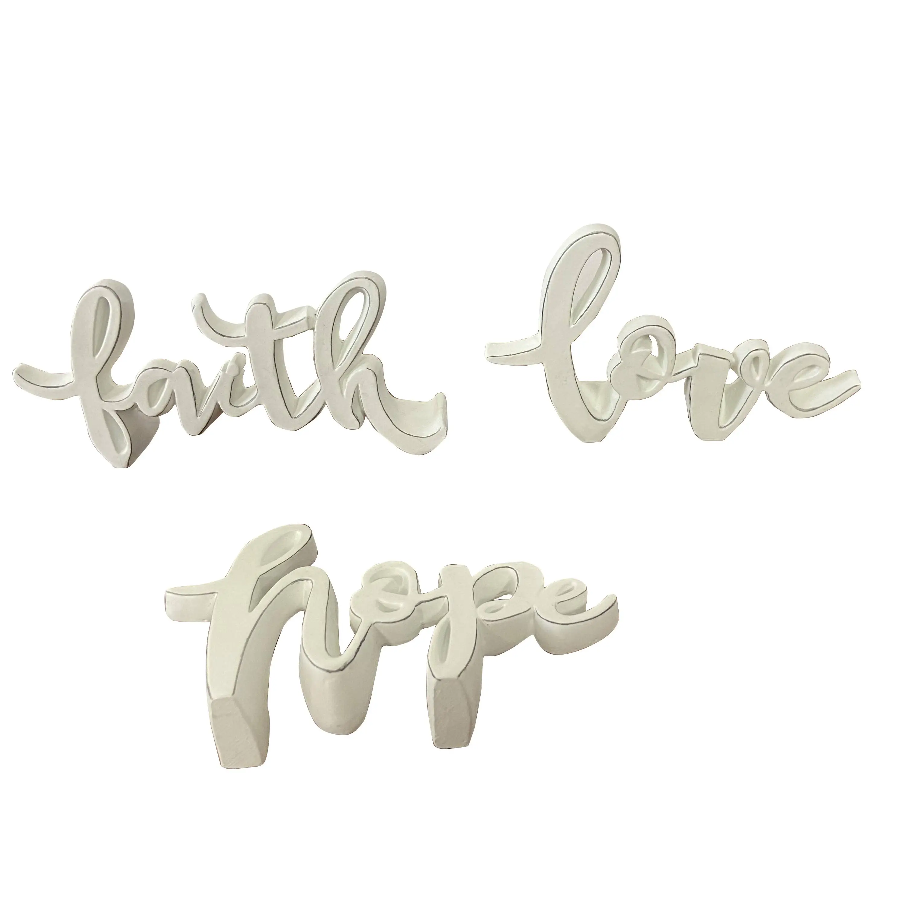 Love Word Art Red Resin Home Decor for Display